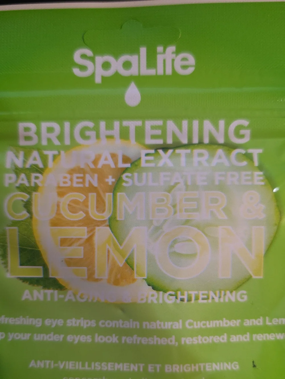 Spalife SpaLife Brightening Cucumber & Lemon Eye Strips - Green
